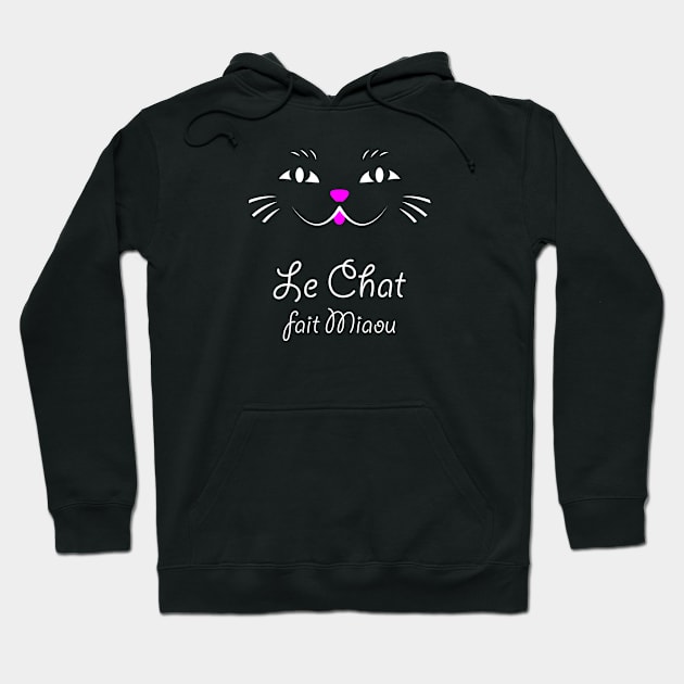 French Cat Says Meow Hoodie by AntiqueImages